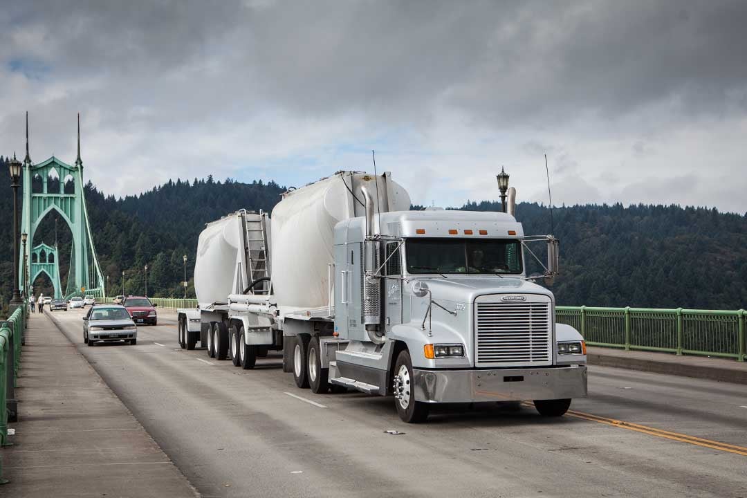 truck on the road