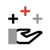 Open hand with plus signs above it, a benefits icon