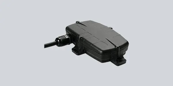 EROAD ETrack G70 GPS tracker, a rugged black unit with a power cable