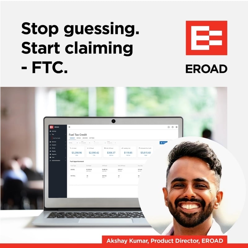 The Fuel Tax Credit summary in MyEROAD