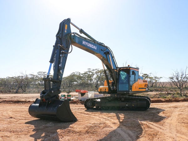 Lipp's Natural Resources machinery at the gypsum pit