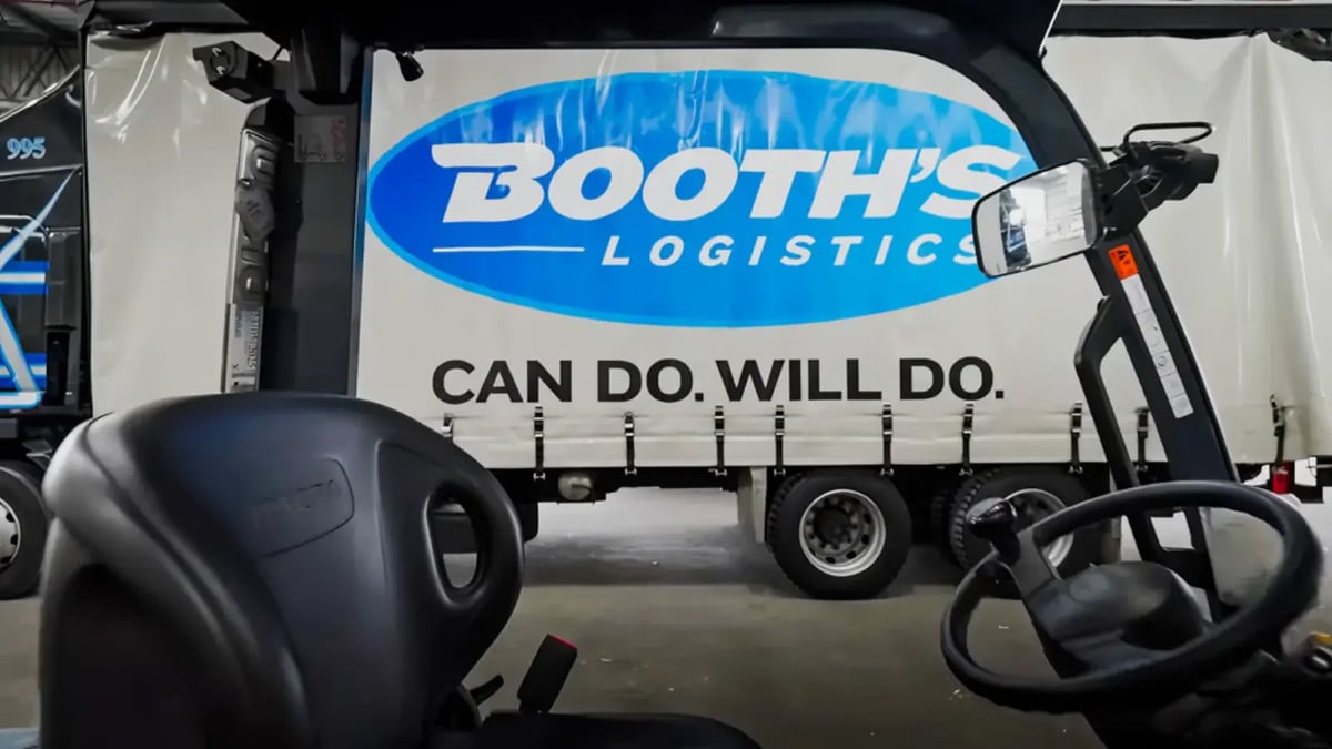 Booth’s Logistics truck and driver