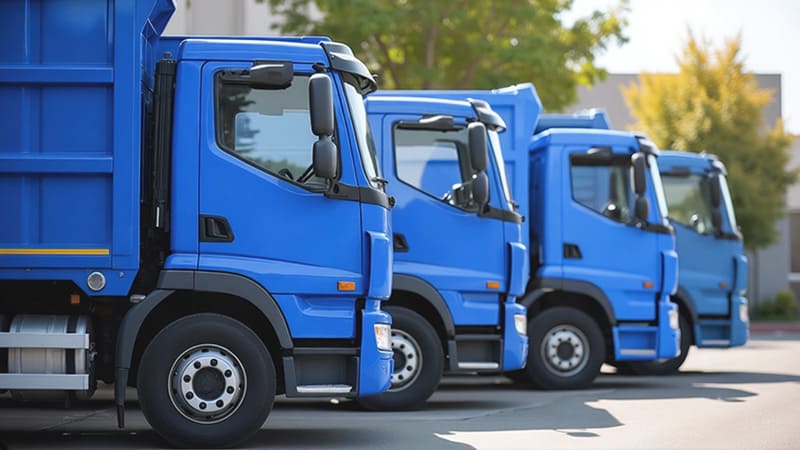blue-waste-trucks