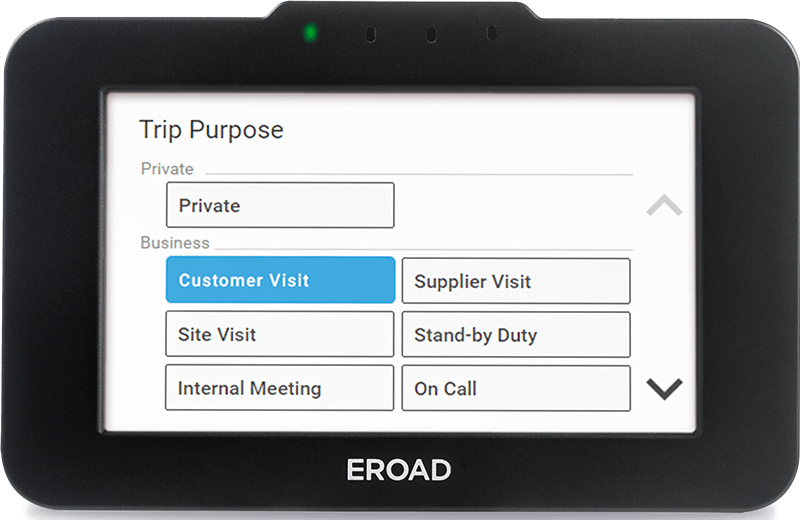 Electronic FBT logbook on the EROAD Ehubo