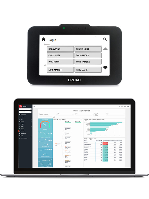 Driver Login Monitor report in MyEROAD