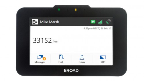 Ehubo2 home screen showing a new message notification