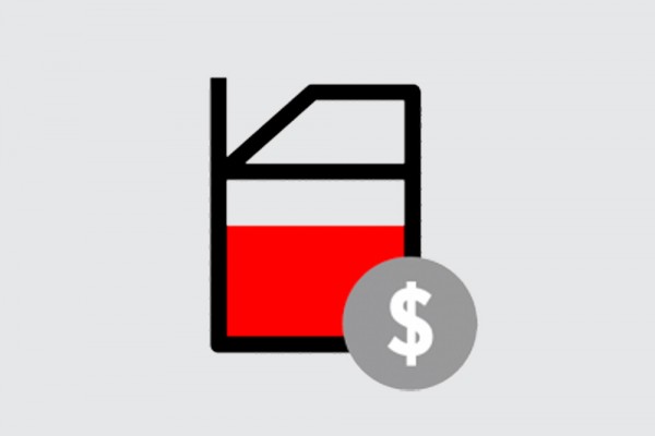 Fuel can icon with a dollar symbol