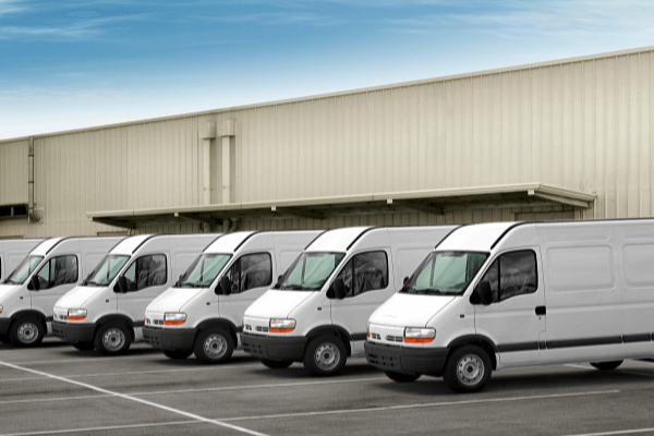 EROAD fleet of vans