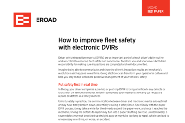 How to improve fleet safety with electronic DVIRs