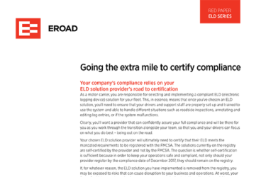 Going the extra mile to certify compliance white paper