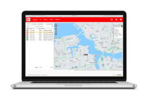 EROAD Truck Traffic Satellite Map Layer report on laptop