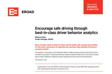 Encourage safe driving through best-in-class driver behavior analytics
