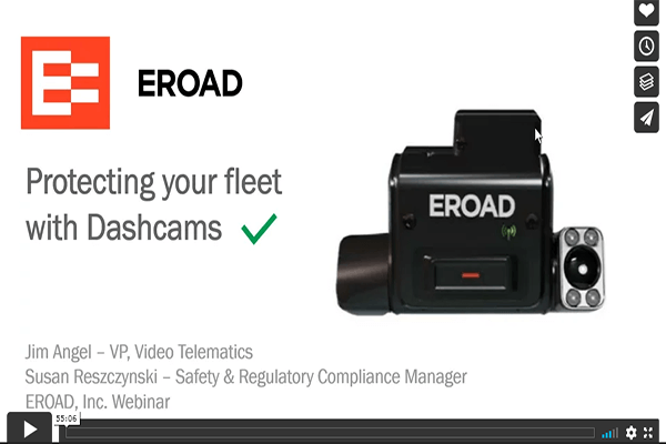 Protect your fleet with Dashcams webinar intro slide