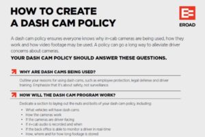 EROAD dash cam policy checklist snip